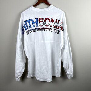 Spirit Jersey Shirt Unisex Large White Smithsonian Washington D.C. Stripe Star L